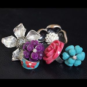 💍Forever 21, Flower Rings Bundle