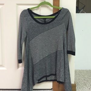 Black and white cashmere sweater from Club Monaco