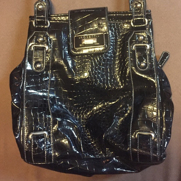Black Alligator Print Rossetti Purse
