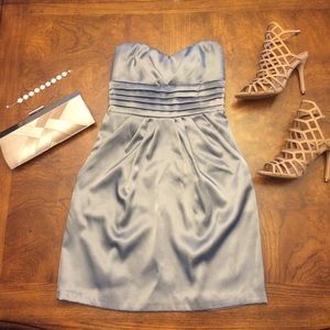 Eye catching grey silk dress for formal occasions