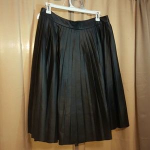 Black leather skirt