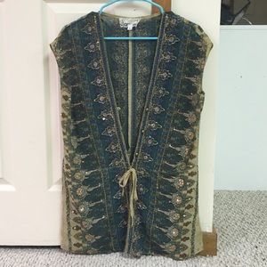 B. Vintage sparkly sari-inspired top