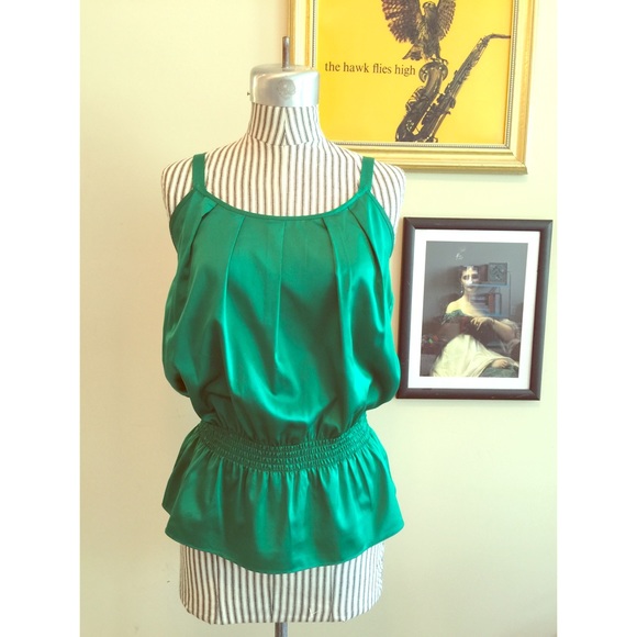 Emerald Green Satin Tank