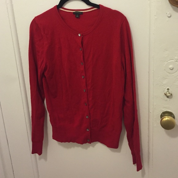 Ann Taylor Red Cardigan Size Small