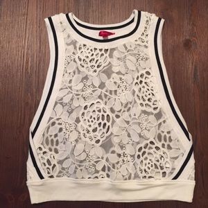 Sporty Crochet Tank - Ivory