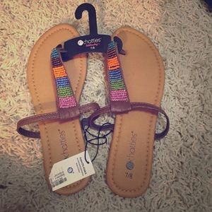 Adorable beaded sandals!