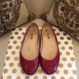Michael Kors 9 Red Patent Leather Flats