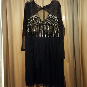Black sequined dress