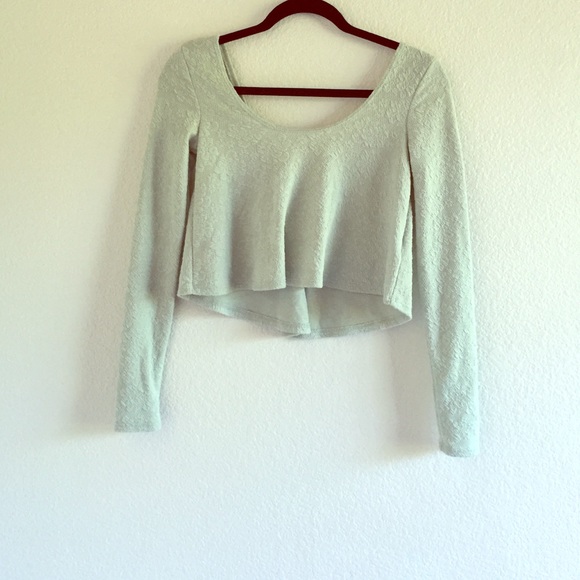 Kimchi Blue Tops - Kimchi Blue Crop Mint Sweater