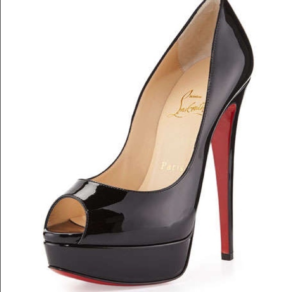 AUTHENTIC NEW Christian Louboutin Lady Peep Black - Picture 3 of 9