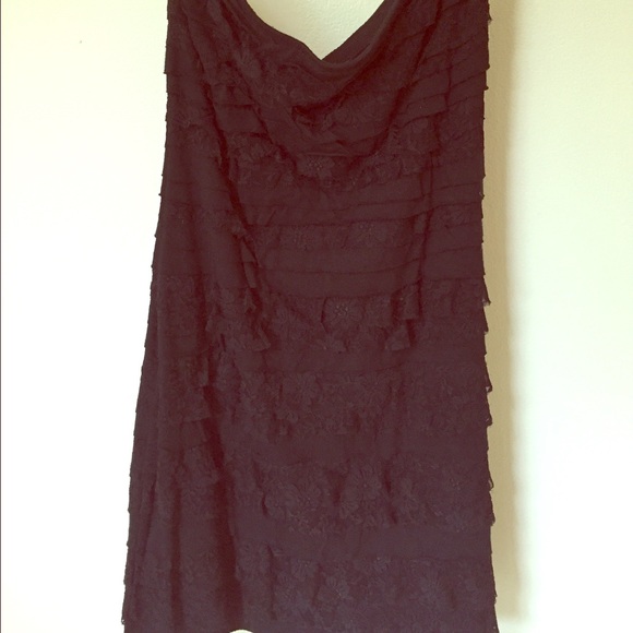 Express strapless ruffle dress - small