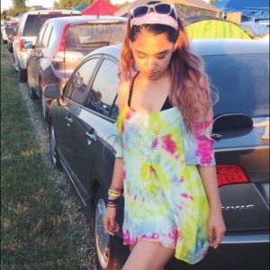 ONE OF A KIND hand tie dyed t-shirt dress