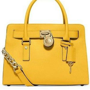 NWT Michael Kors Hamilton Sunflower Satchel