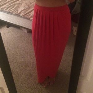 Coral maxi skirt