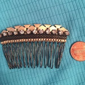 Anthropologie Art Deco Metal Hair Comb Accessory
