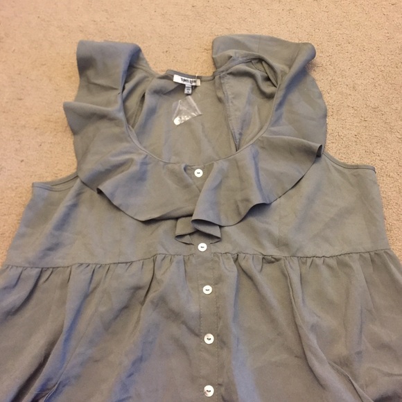 Hunter green flowy top