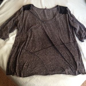 Gray speckled shirt