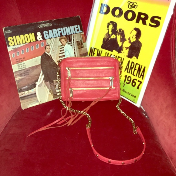 Rebecca Minkoff 5 Zip Red Crossbody Bag