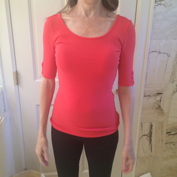 NWOT Cynthia rowley 3/4 sleeve coral blouse 🌺✨