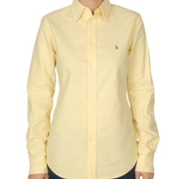 Polo Oxford women's shirt (yellow)