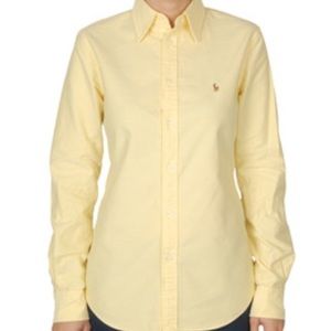 Polo Oxford women's shirt (yellow)