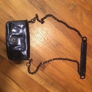 Tory Burch Deep Purple Shiny Evening Bag