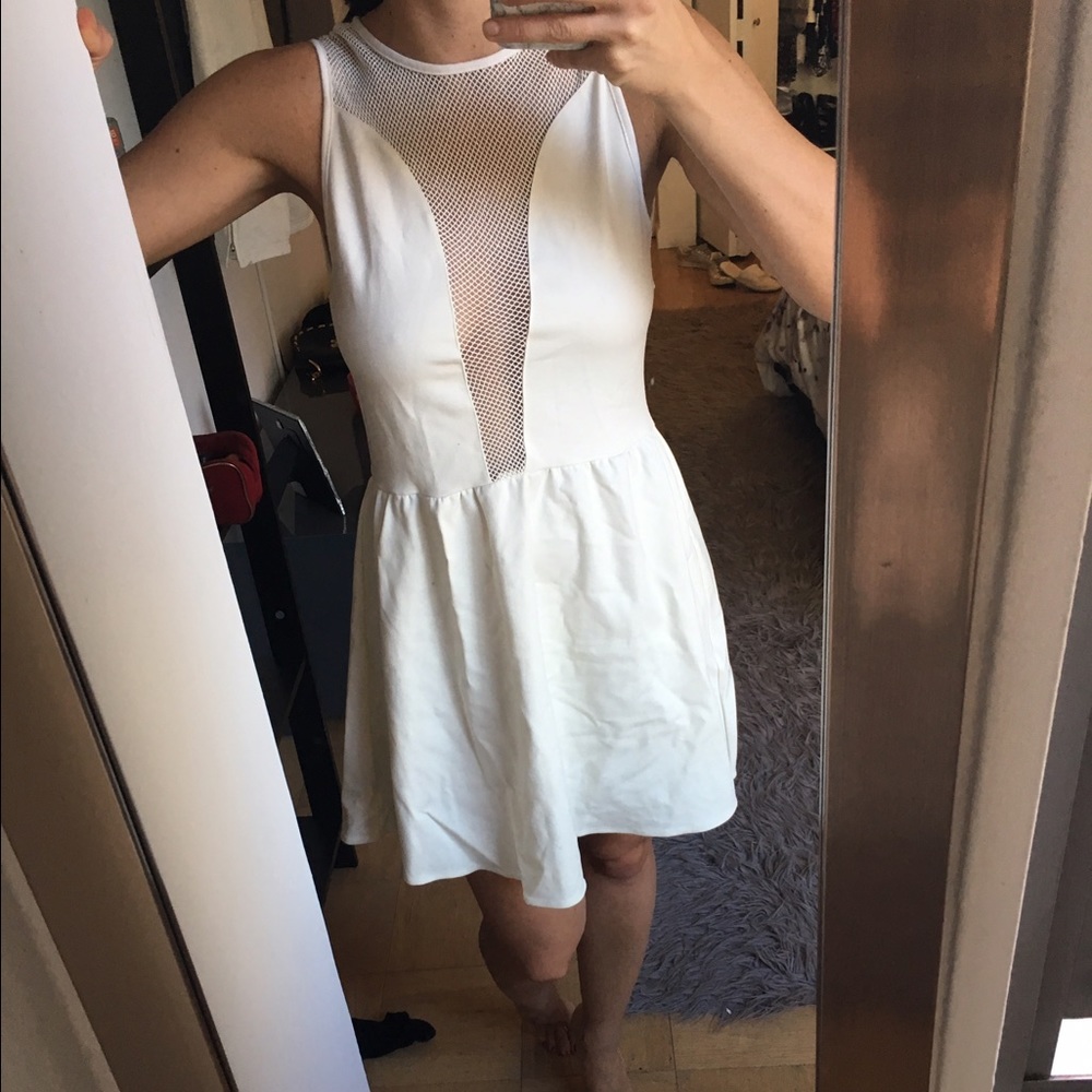 White Dress with Mesh