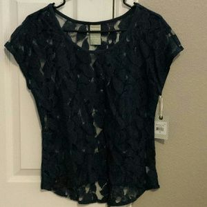 Sheer floral print top