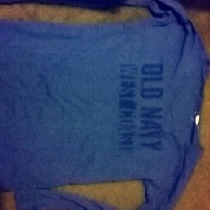 Blue long sleeve boyfriend shirt