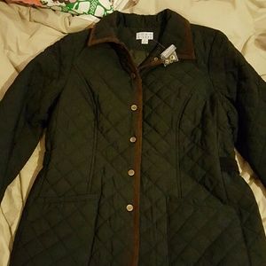 Joan Rivers Black Quilted Barn Jacket
