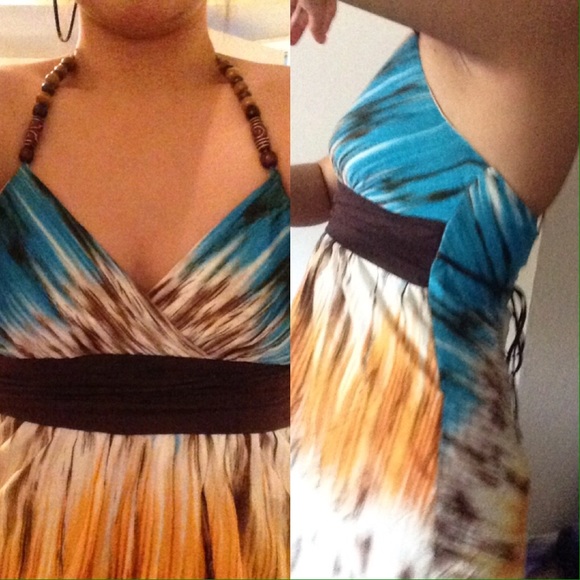 Great print beach summer dress! - Picture 3 of 4