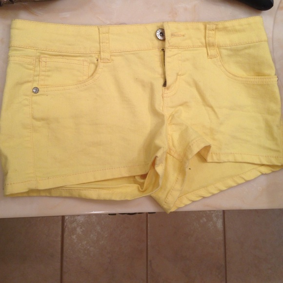 Yellow Jean Shorts