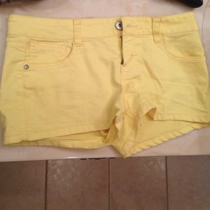 Yellow Jean Shorts