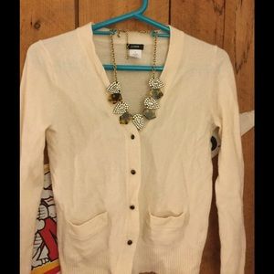 Cream J. Crew retail sweater - size small