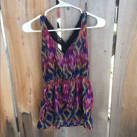 Braided back dressy blouse