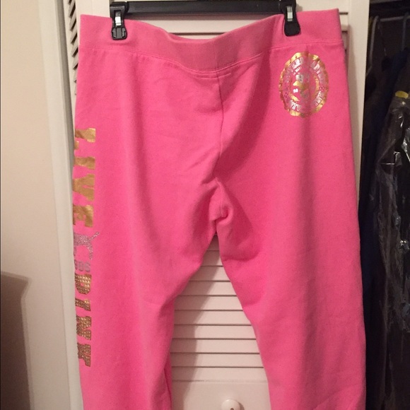 Victoria's Secret Pink Bling Gym Pants Size L
