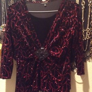 Women's velvet fancy top