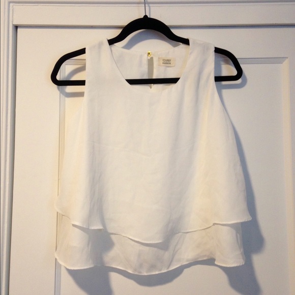 White Flowy Tank Top