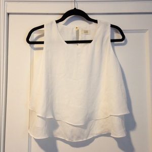 White Flowy Tank Top