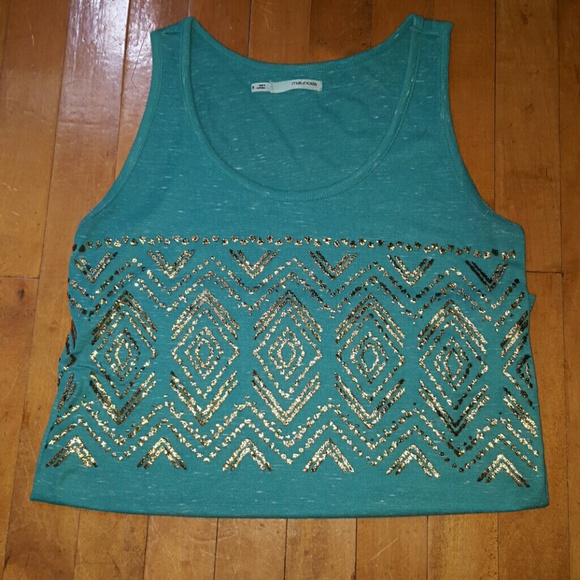 Blue-green tank top - Picture 1 of 1