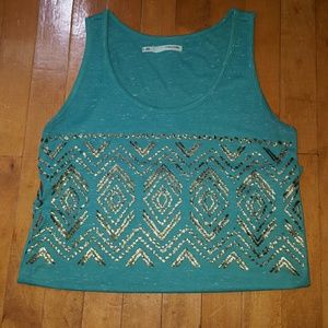 Blue-green tank top