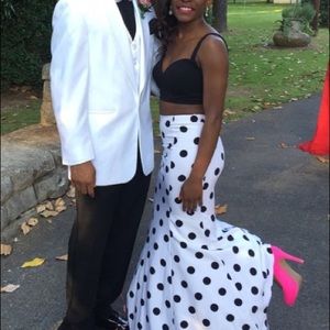 Polka dot prom dress