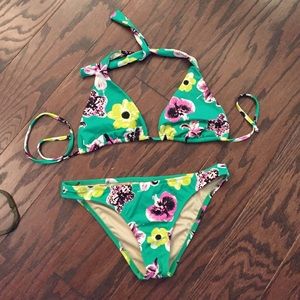 JCrew Punk Floral bikini Size Small