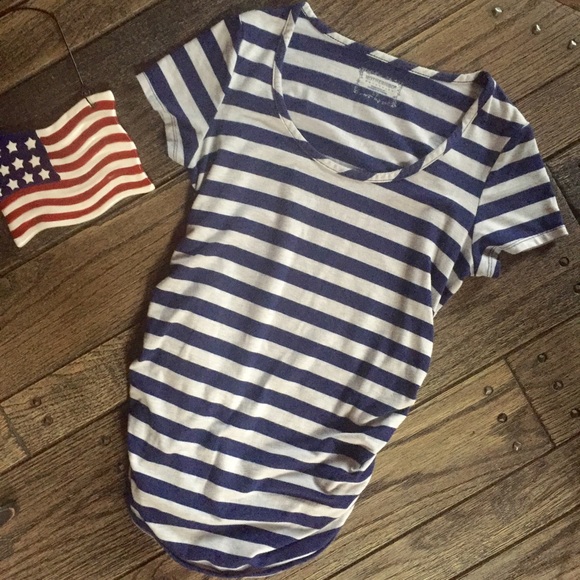 Motherhood Maternity Striped Scoop Neck Top