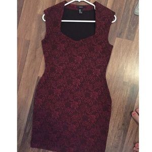 Forever 21 maroon dress