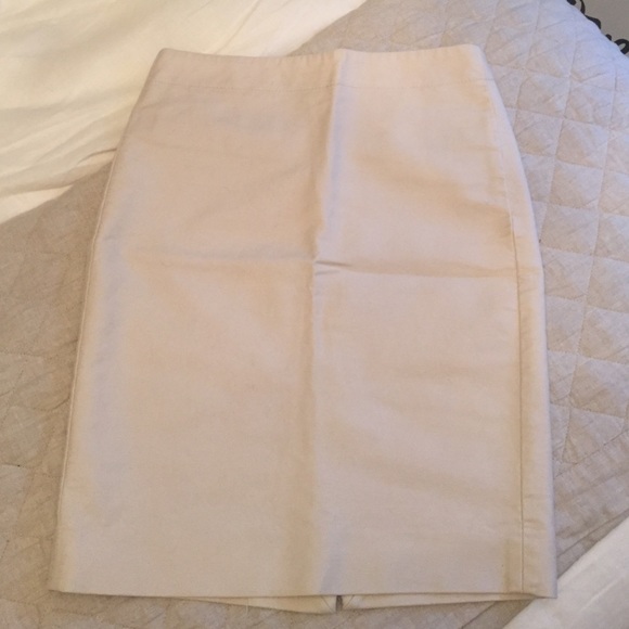 J.Crew Ivory Pencil Skirt