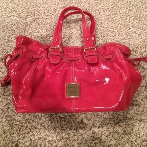 Small hot pink chiara bag dooney and bourke used