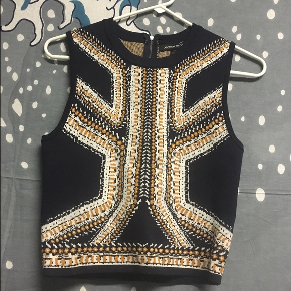 Tribal print crop top