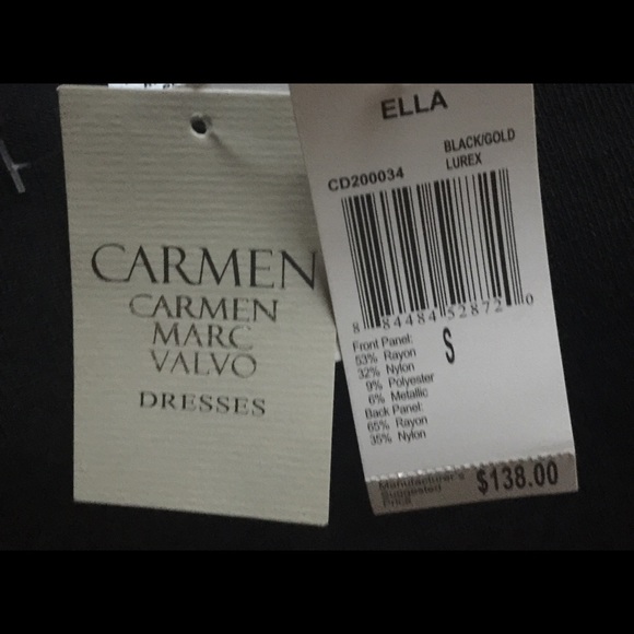New with tags: designer carmen-marc-valvo dress💋 - Picture 3 of 4
