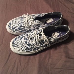 Vans blue and white tennies